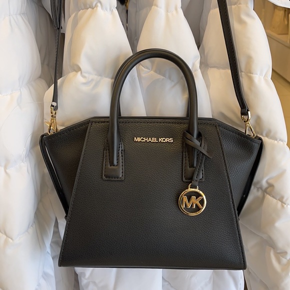 Michael Kors Avril Small Satchel Crossbody Black - Picture 13 of 15